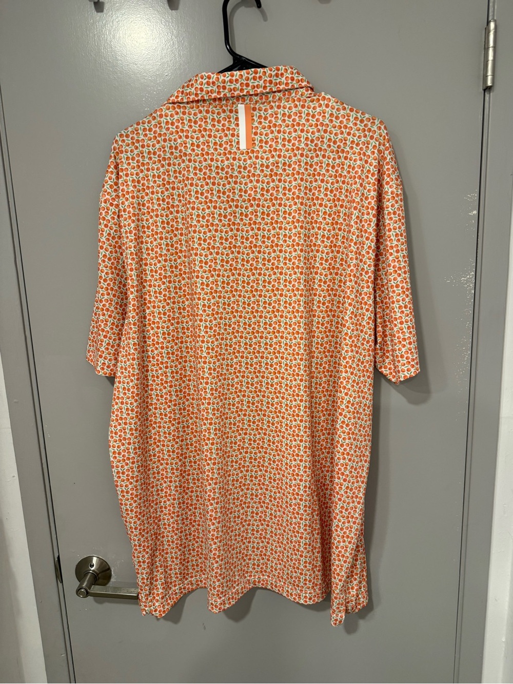 Rhoback Orange and White Floral Polo Shirt